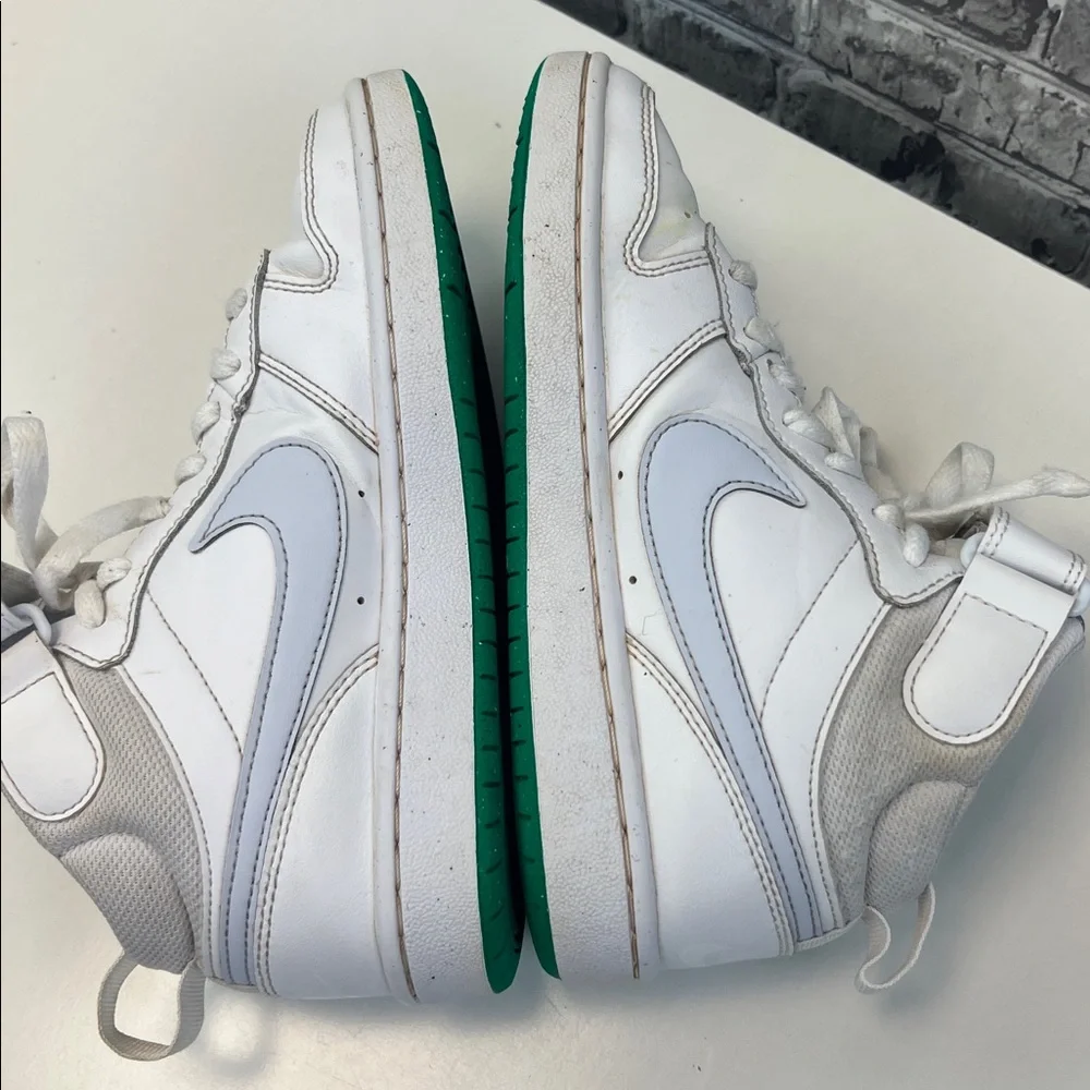 Nike White and Gray‎ High-Top Sneakers